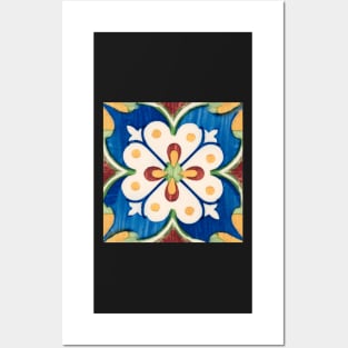 Traditional Portuguese glazed tiles Posters and Art